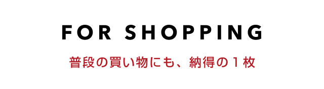 FOR SHOPPING i̔ɂA[̂P